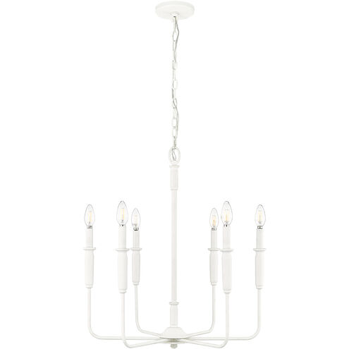 Savanne 6 Light 24.1 inch Textured White Chandelier Ceiling Light